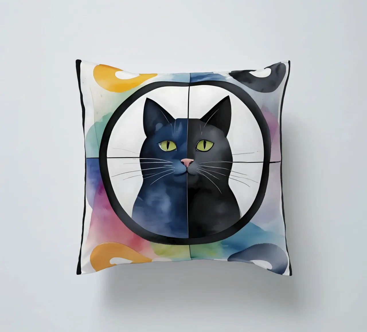 Gatto minimalista 02 cuscino da Minimalism