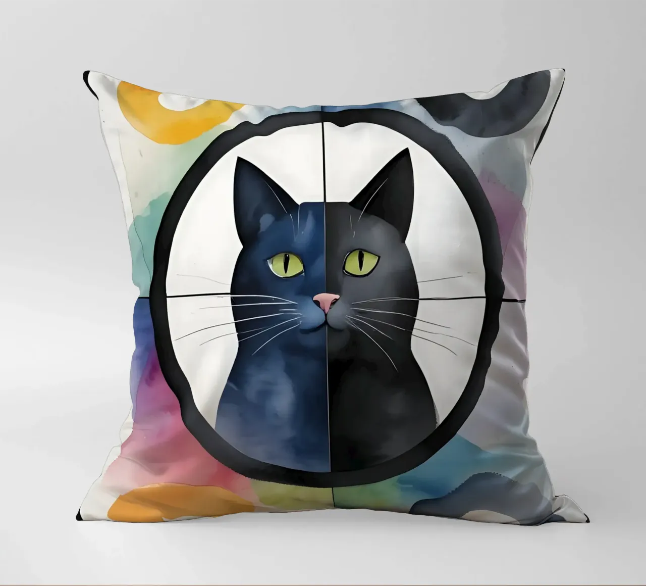 Gatto minimalista 02 cuscino da Minimalism