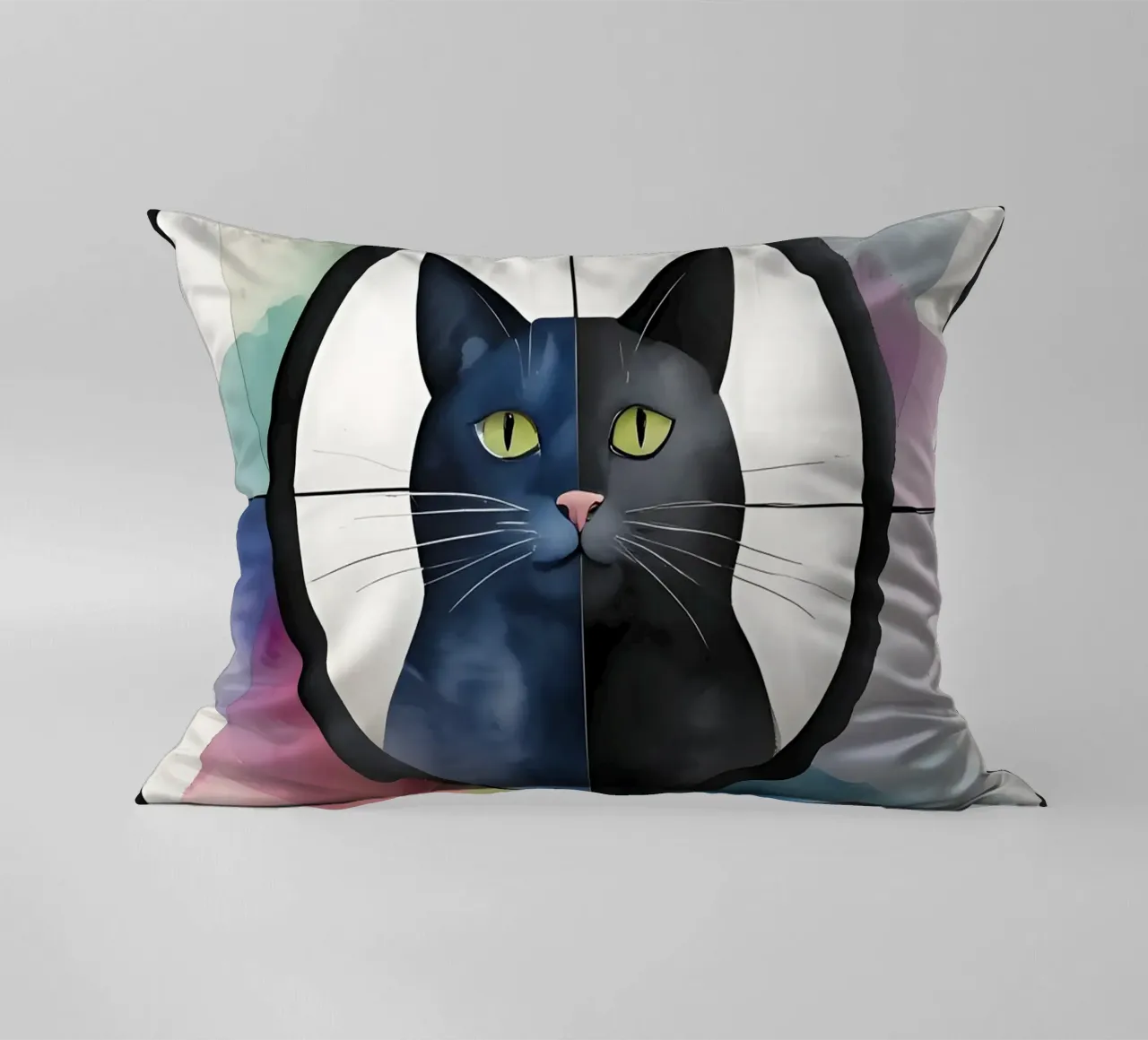 Gatto minimalista 02 cuscino da Minimalism
