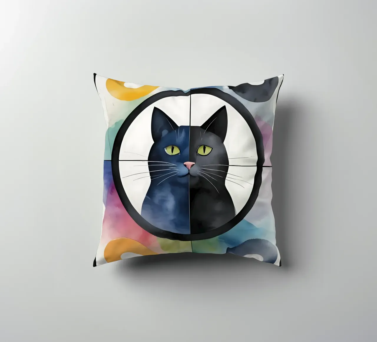 Gatto minimalista 02 cuscino da Minimalism