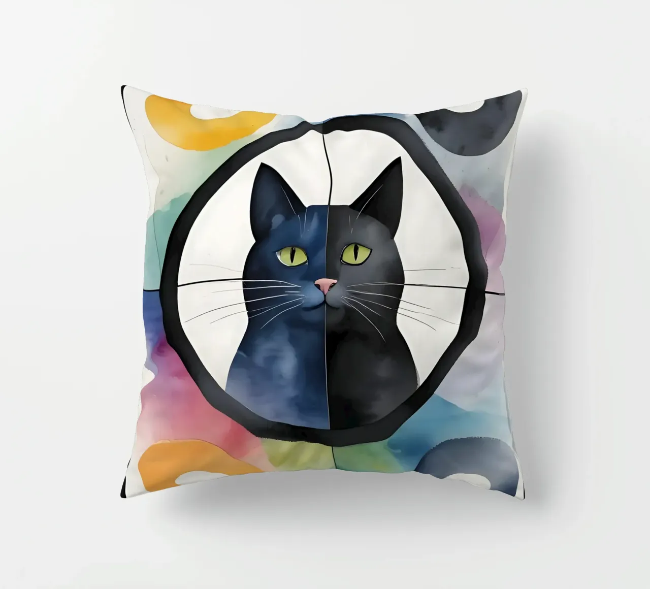 Gatto minimalista 02 cuscino da Minimalism