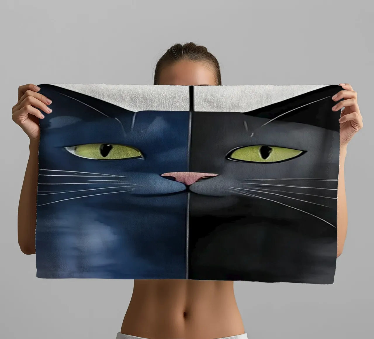 Gatto minimalista 02 asciugamano da bagno da Minimalism