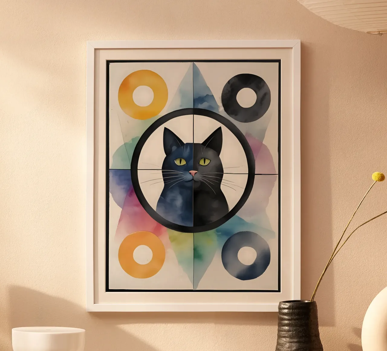 Gatto minimalista 02 carta hahnemühle da Minimalism