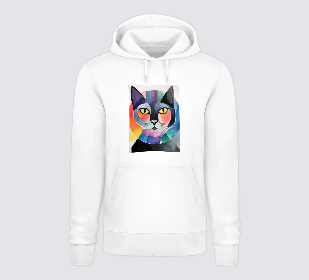 Gatto minimalista 03 felpa con cappuccio da Minimalism