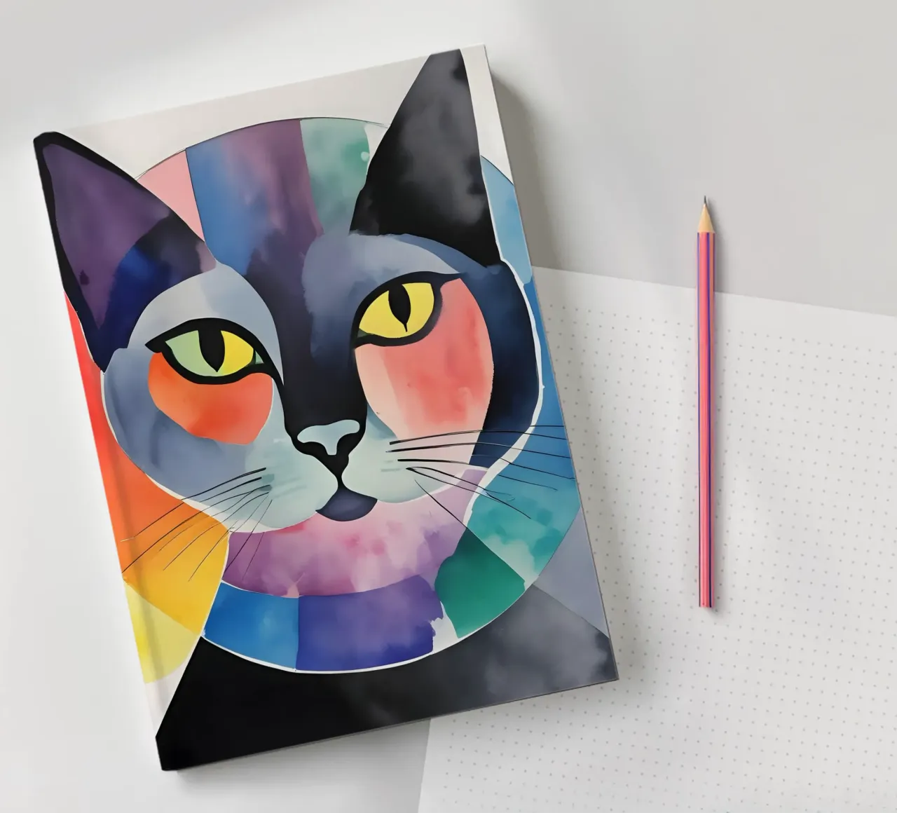 Cat minimalism 03 notebook by Minimalism