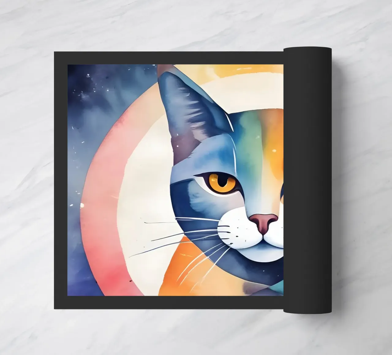Gatto minimalista 04 zerbino da Minimalism