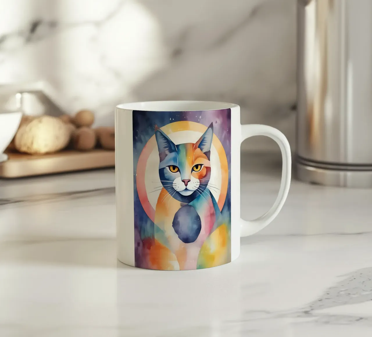 Gatto minimalista 04 tazza in ceramica da Minimalism