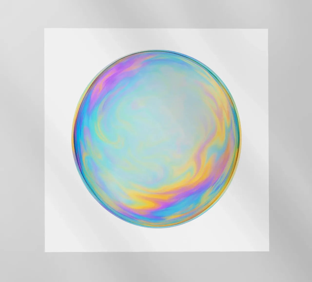 Bolla di sapone colorata e iridescente pellicola backlit da Katja Stehle Design