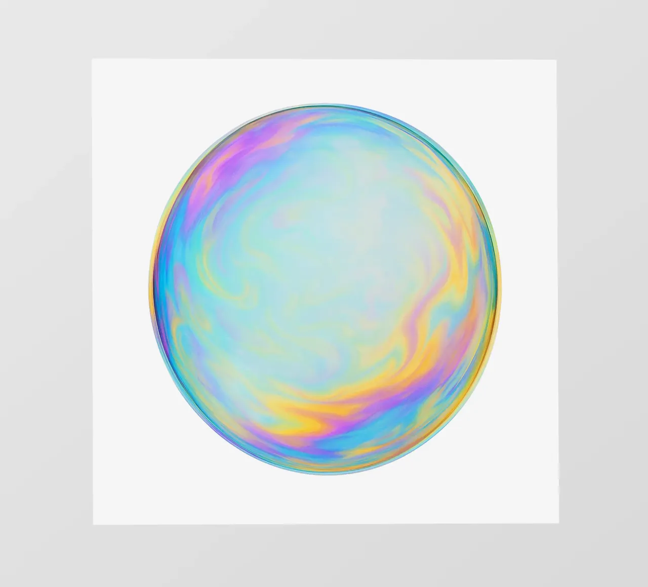 Bolla di sapone colorata e iridescente pellicola backlit da Katja Stehle Design