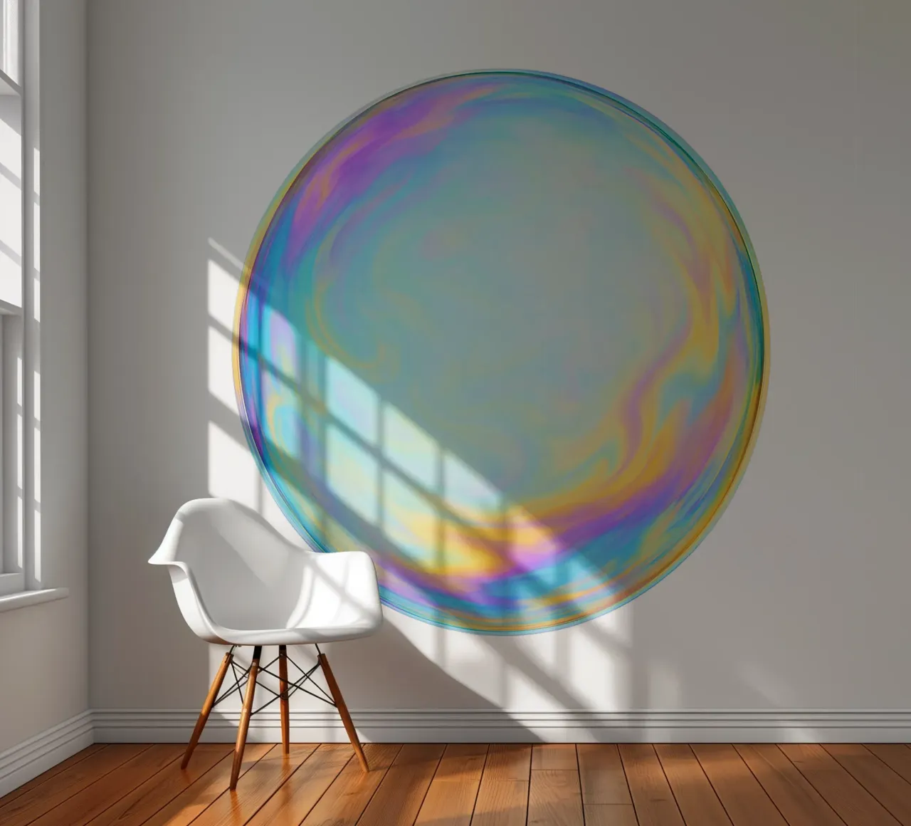 Bulle de savon multicolore et irisée papier peint photo de Katja Stehle Design