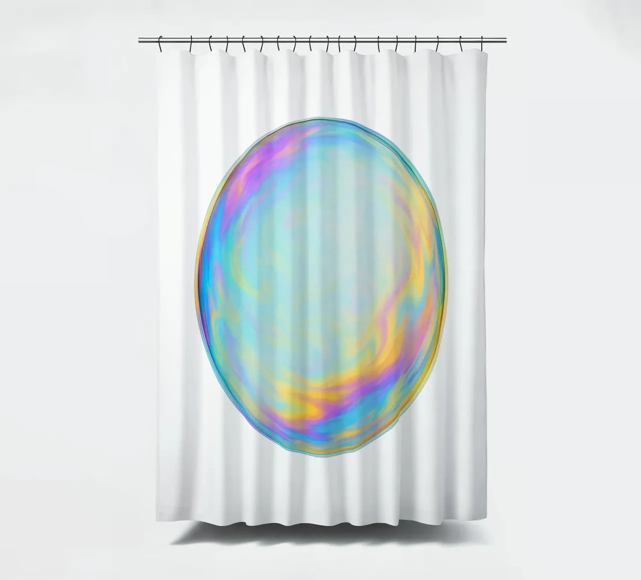Bolla di sapone colorata e iridescente tenda da doccia da Katja Stehle Design