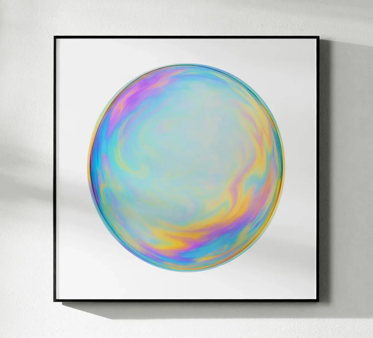 Bolla di sapone colorata e iridescente plexiglass da Katja Stehle Design