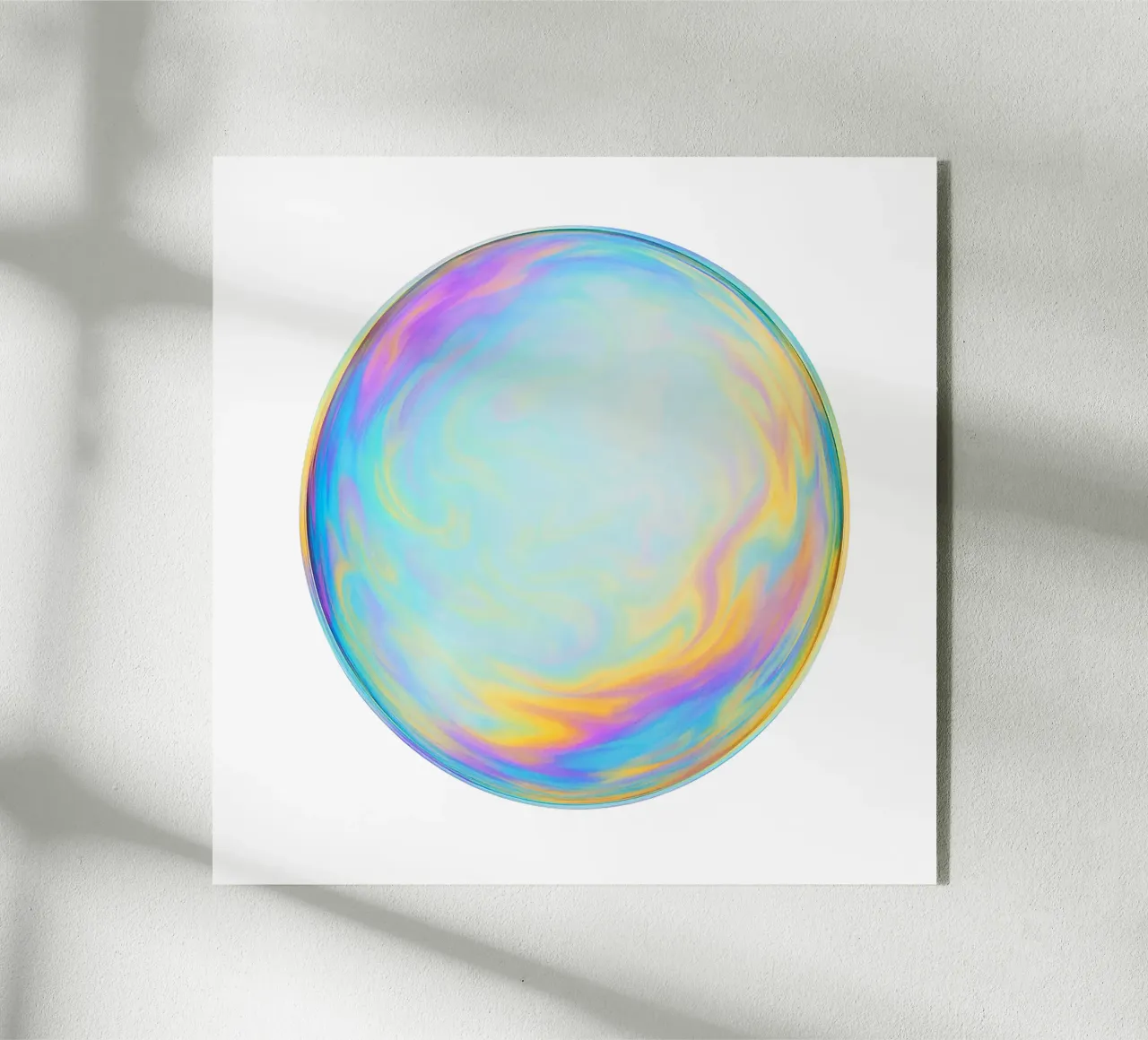 Bolla di sapone colorata e iridescente plexiglass da Katja Stehle Design