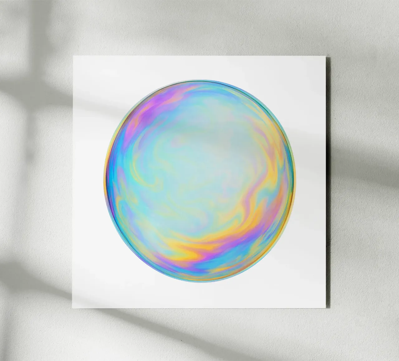 Bolla di sapone colorata e iridescente alluminio dibond da Katja Stehle Design