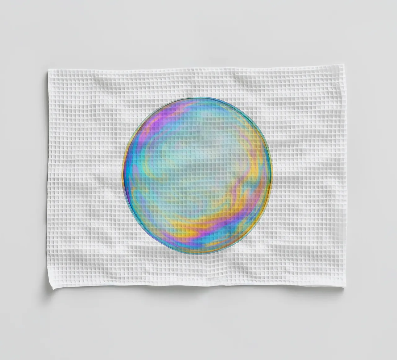 Bolla di sapone colorata e iridescente canovaccio da cucina da Katja Stehle Design