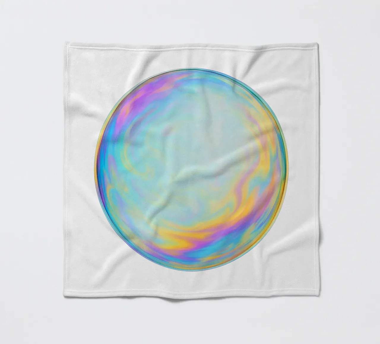 Bolla di sapone colorata e iridescente coperta in pile da Katja Stehle Design