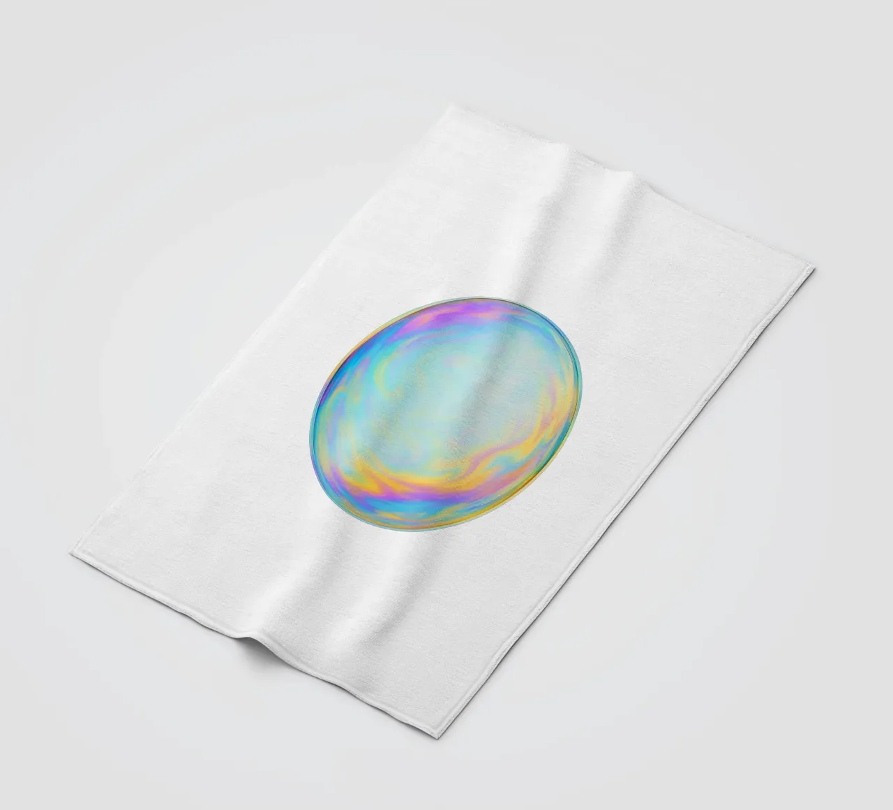 Bolla di sapone colorata e iridescente coperta in pile da Katja Stehle Design