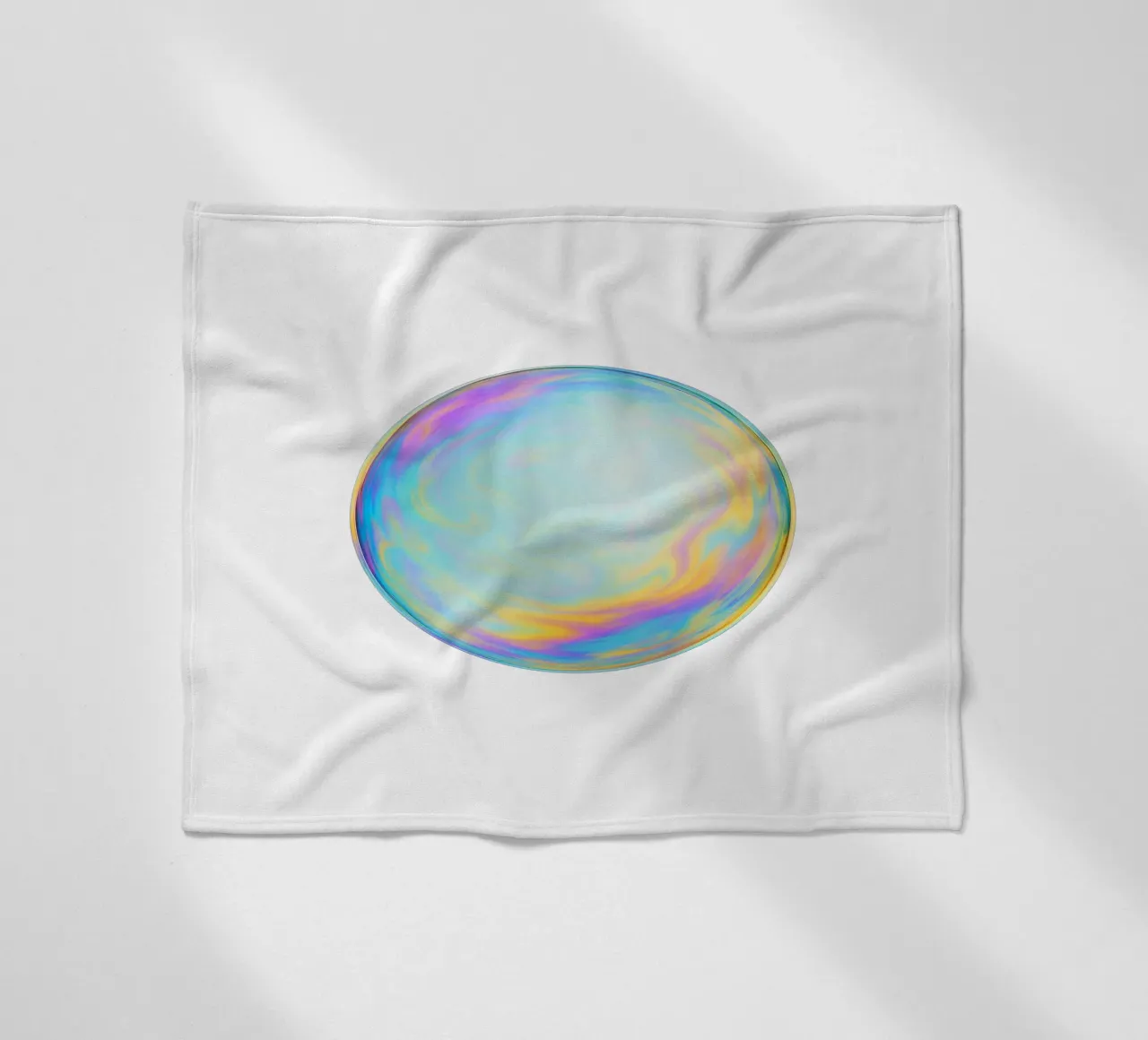 Bolla di sapone colorata e iridescente coperta in pile da Katja Stehle Design