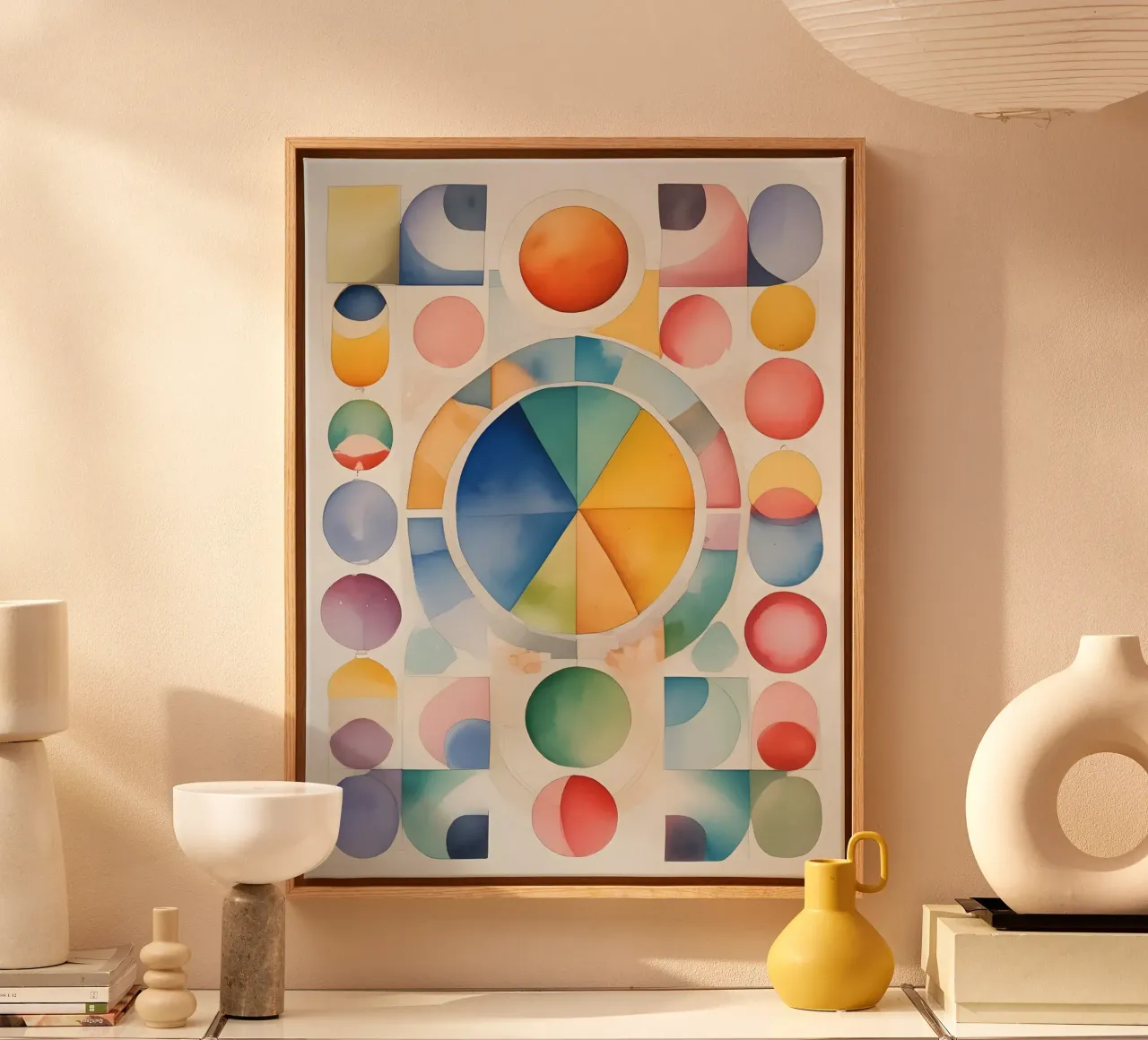Geometrisch minimalisme 03 canvas met Baklijst van Minimalism