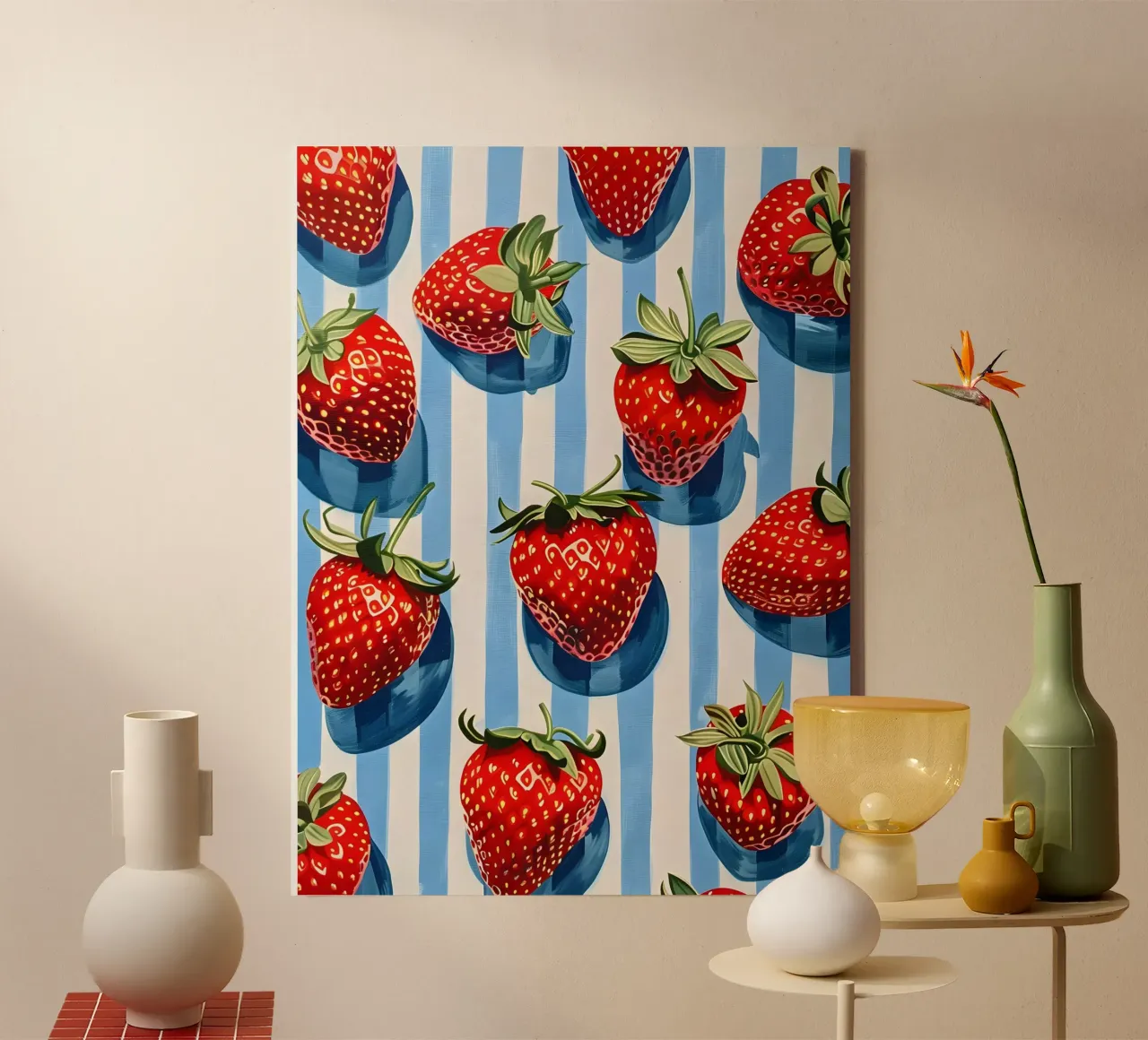 Le fragole tela con Cornice a cassetta da Gypsy Galleria