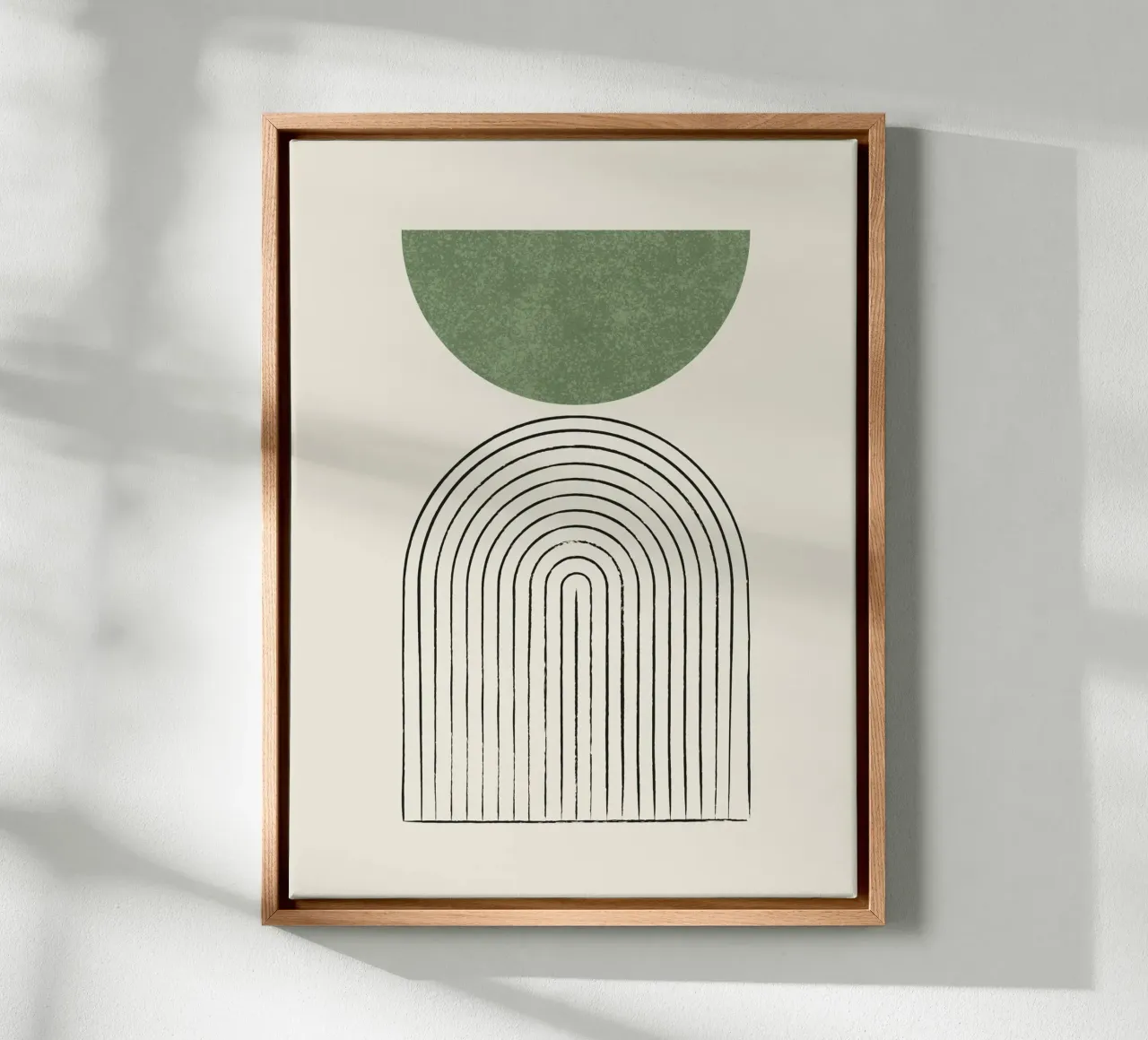 Boogbalans Groen canvas met Baklijst van MoonlightPrint
