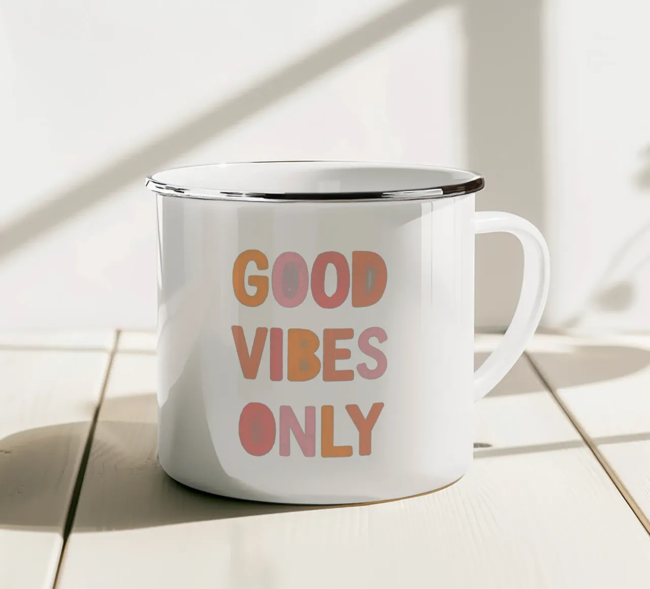 Happy Colors, Happy Mind tazza in smalto da QuooodZ by MooodzArt