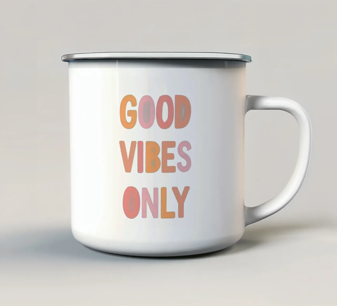 Happy Colors, Happy Mind tazza in smalto da QuooodZ by MooodzArt