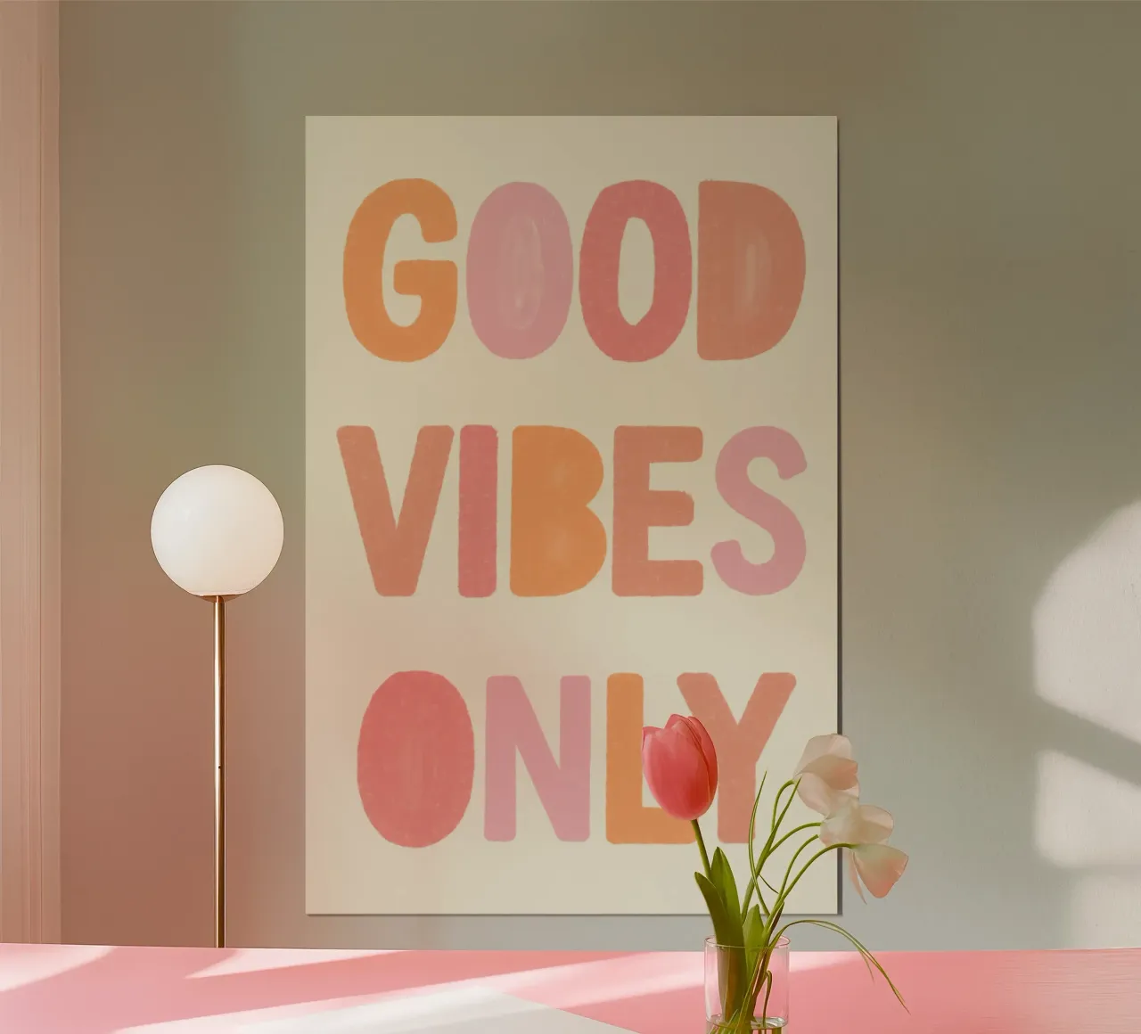 Happy Colors, Happy Mind poster avec cadre en aluminium de QuooodZ by MooodzArt