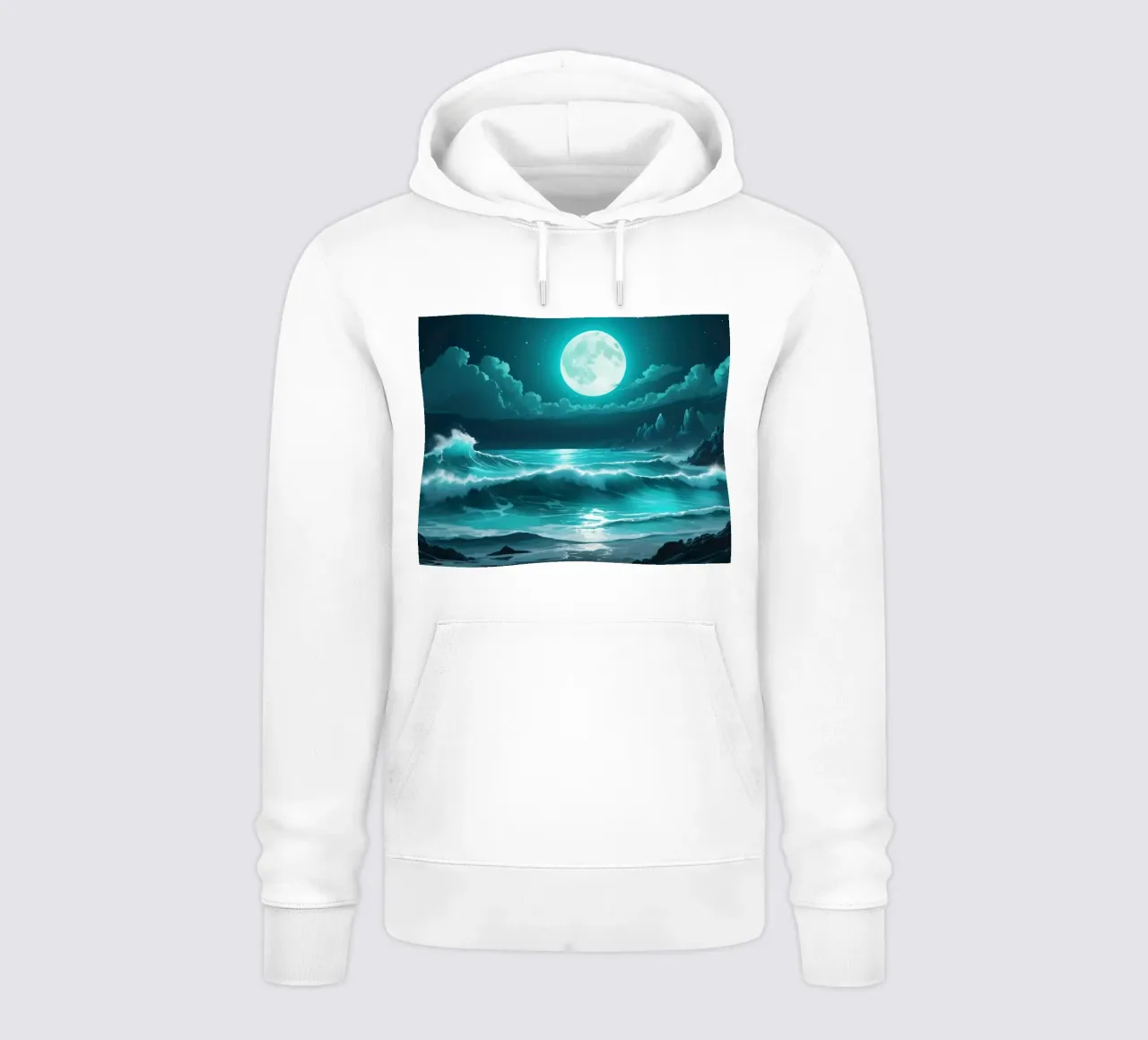 Superbe vue abstraite de l'océan au clair de lune sweat à capuche de DesignDoodle