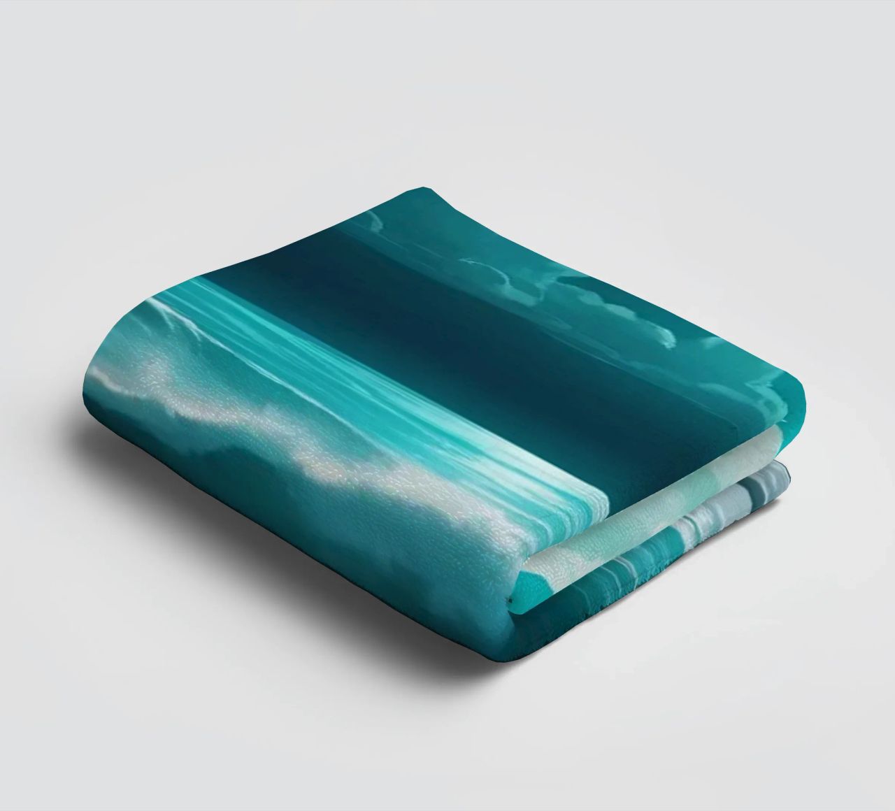 Stunning abstract ocean view with glowing moonlight towel by DesignDoodle