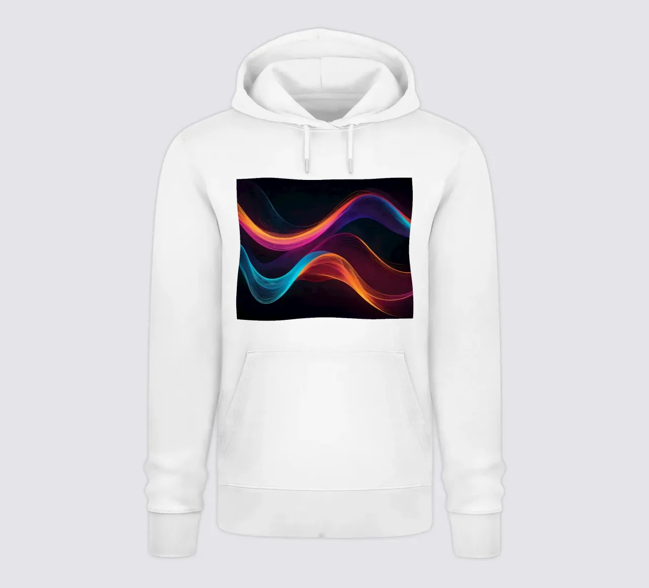 Vagues de couleurs abstraites et vibrantes créant un visuel dynamique sweat à capuche de DesignDoodle