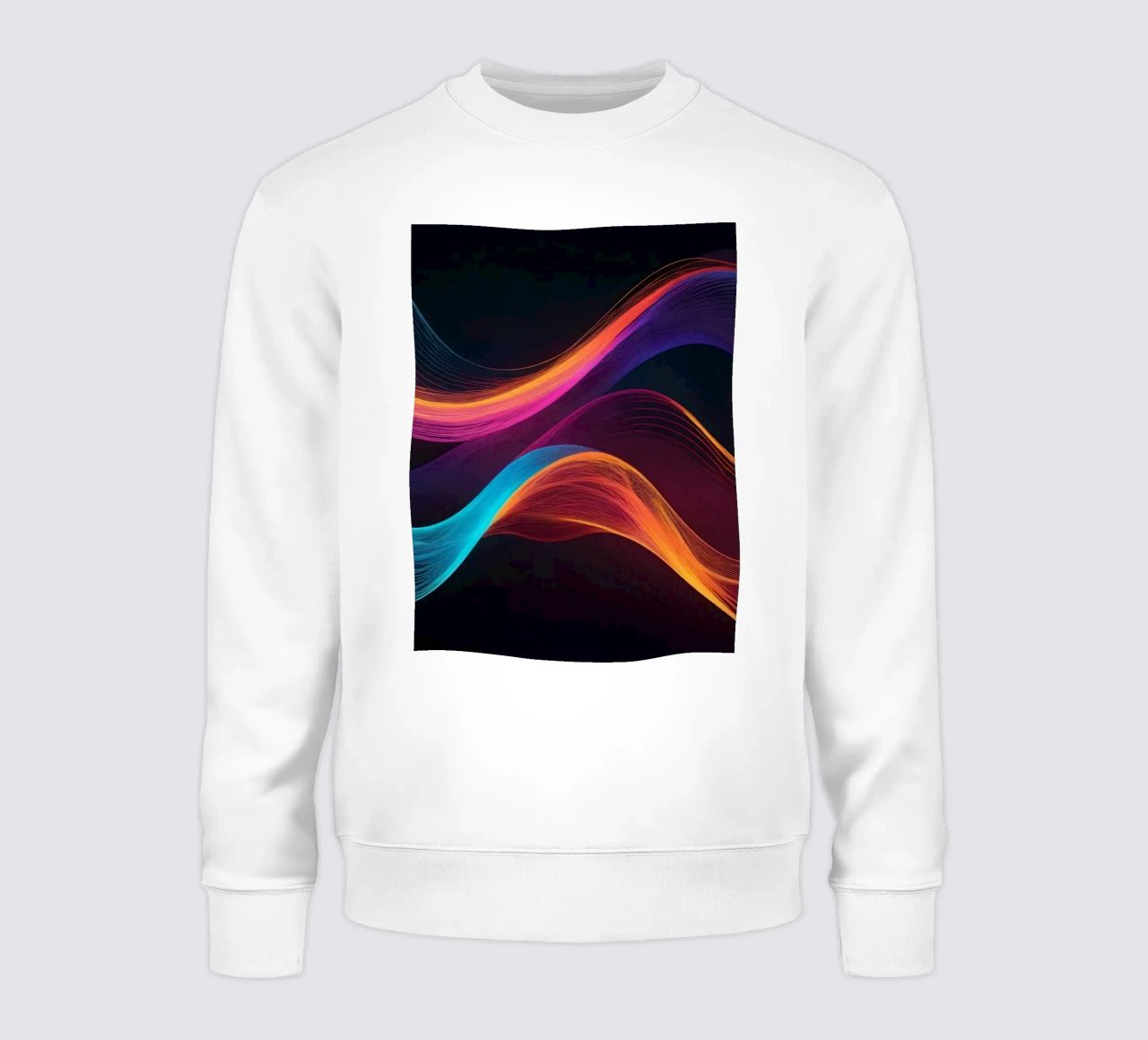 Vibrant abstract waves of color creating a dynamic visual sweatshirt by DesignDoodle