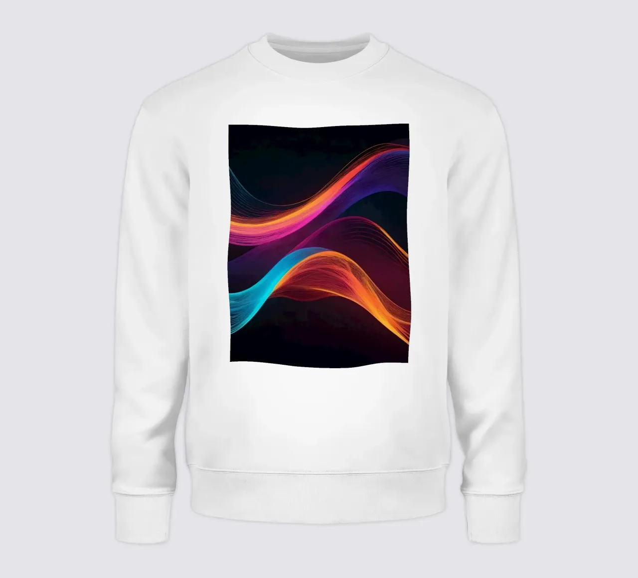 Vibranti onde astratte di colore che creano un'immagine dinamica. felpa da DesignDoodle