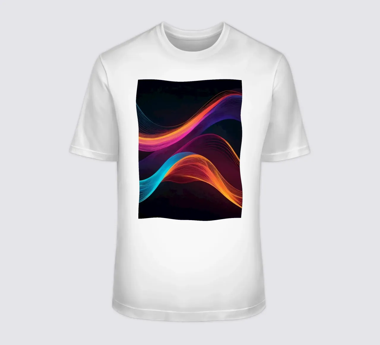 Vagues de couleurs abstraites et vibrantes créant un visuel dynamique t-shirt de DesignDoodle
