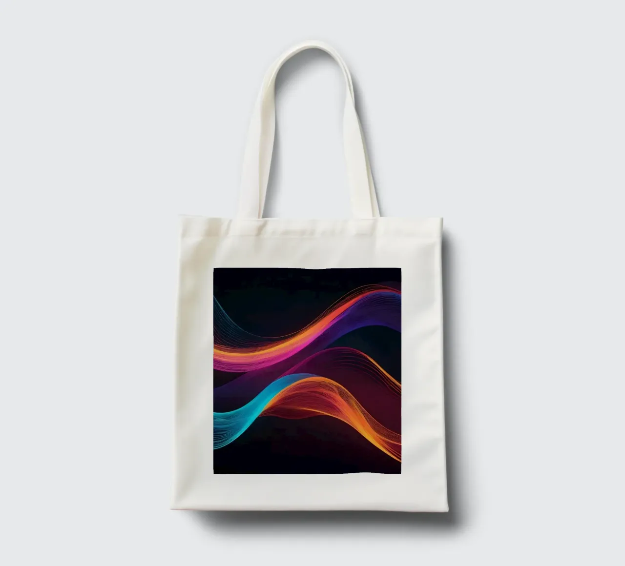 Vagues de couleurs abstraites et vibrantes créant un visuel dynamique tote bag de DesignDoodle