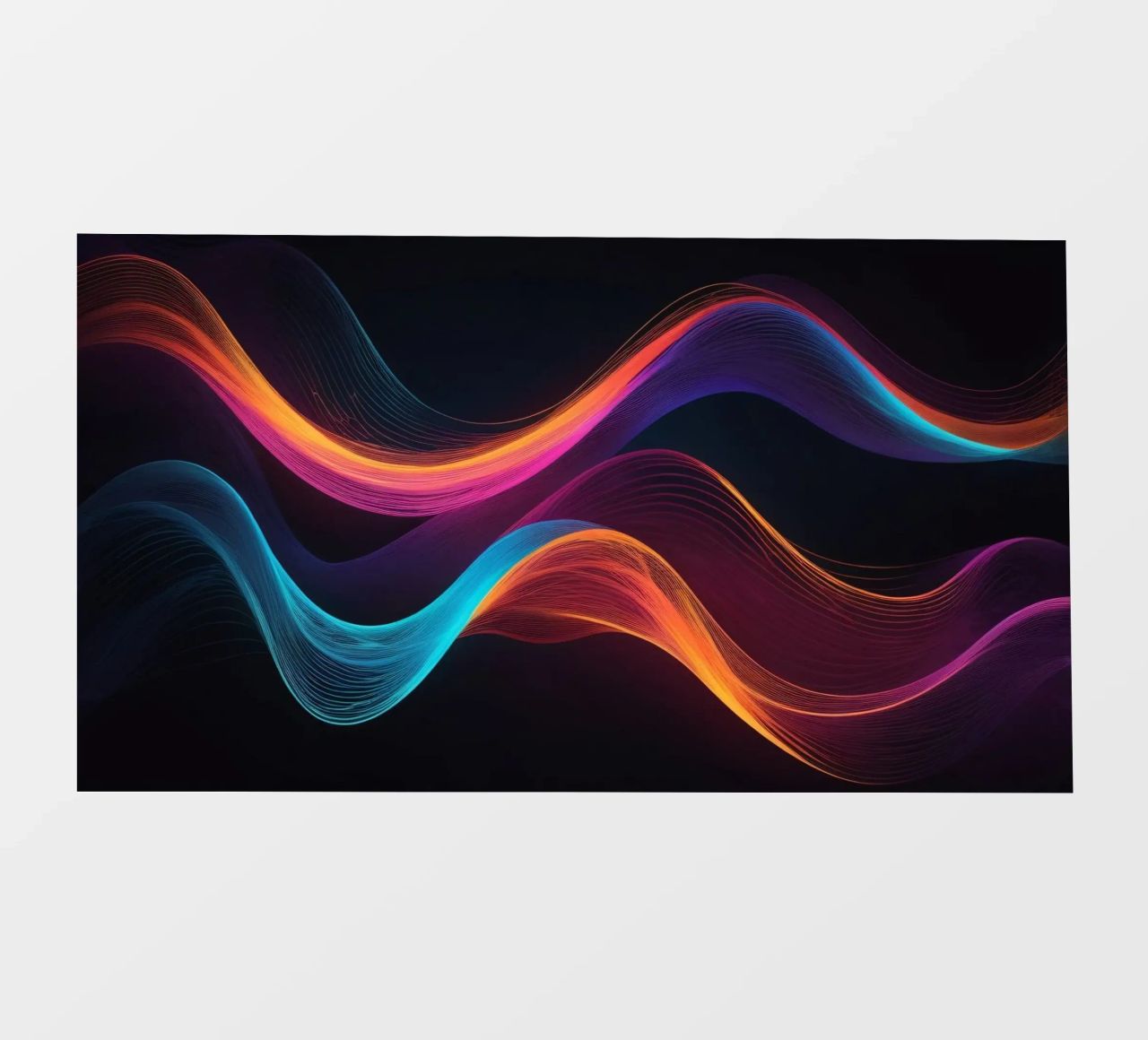 Vibrant abstract waves of color creating a dynamic visual backlit film by DesignDoodle