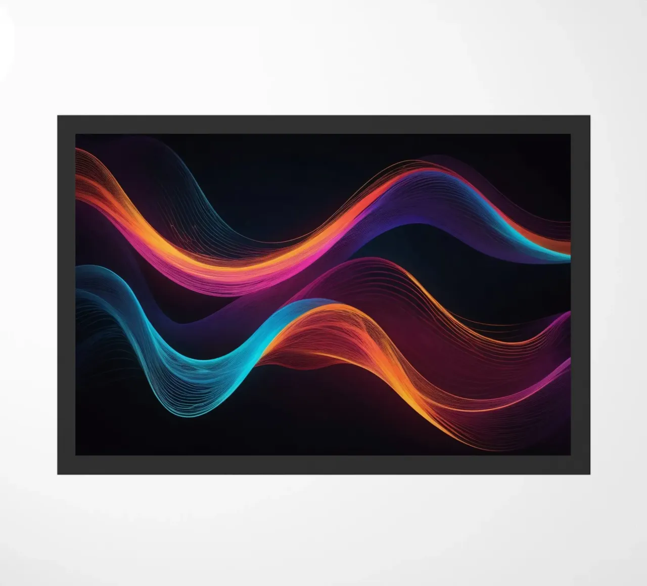 Vibrantes ondas abstractas de color que crean un visual dinámico felpudo de DesignDoodle