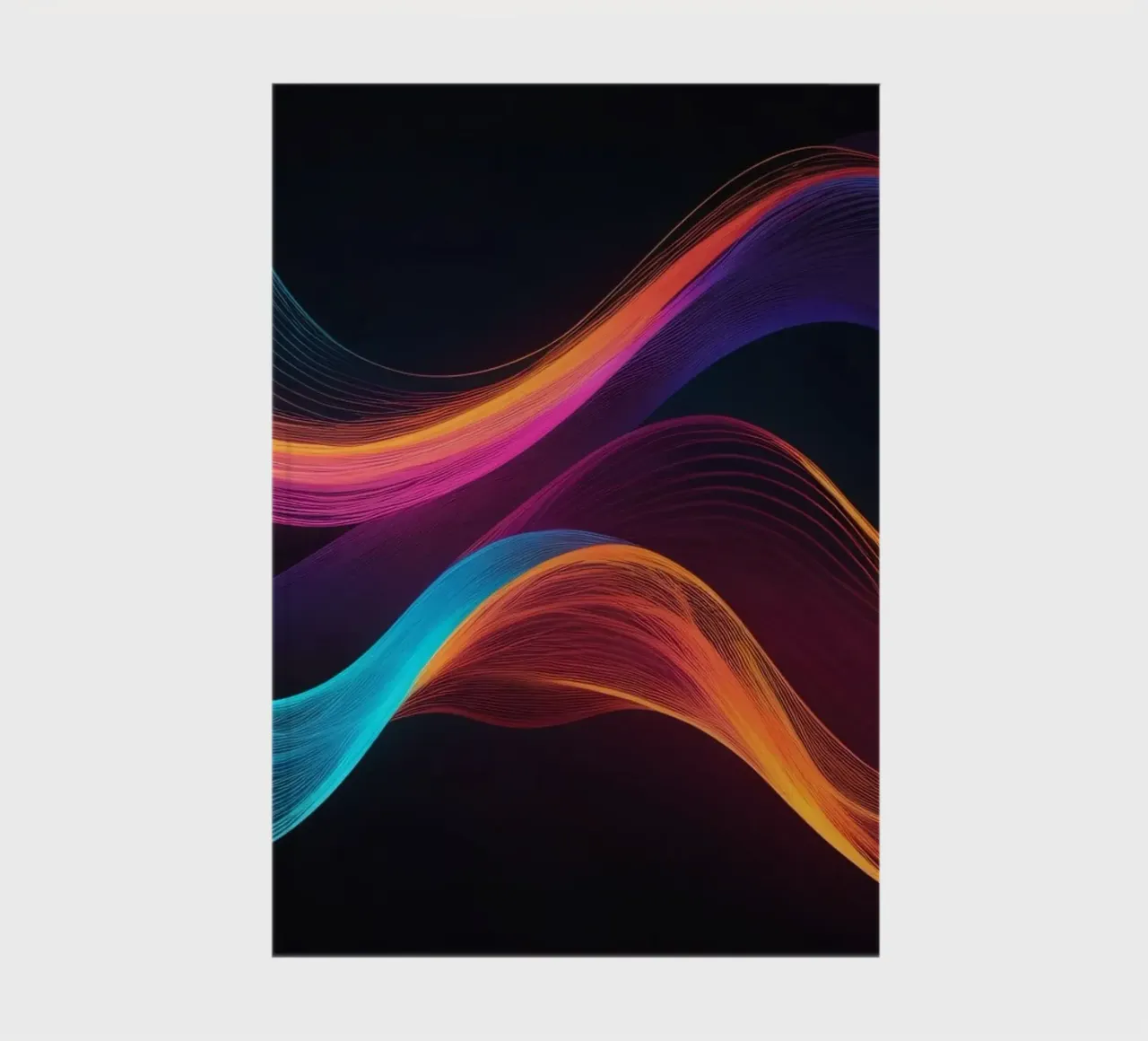 Vagues de couleurs abstraites et vibrantes créant un visuel dynamique carnet de notes de DesignDoodle