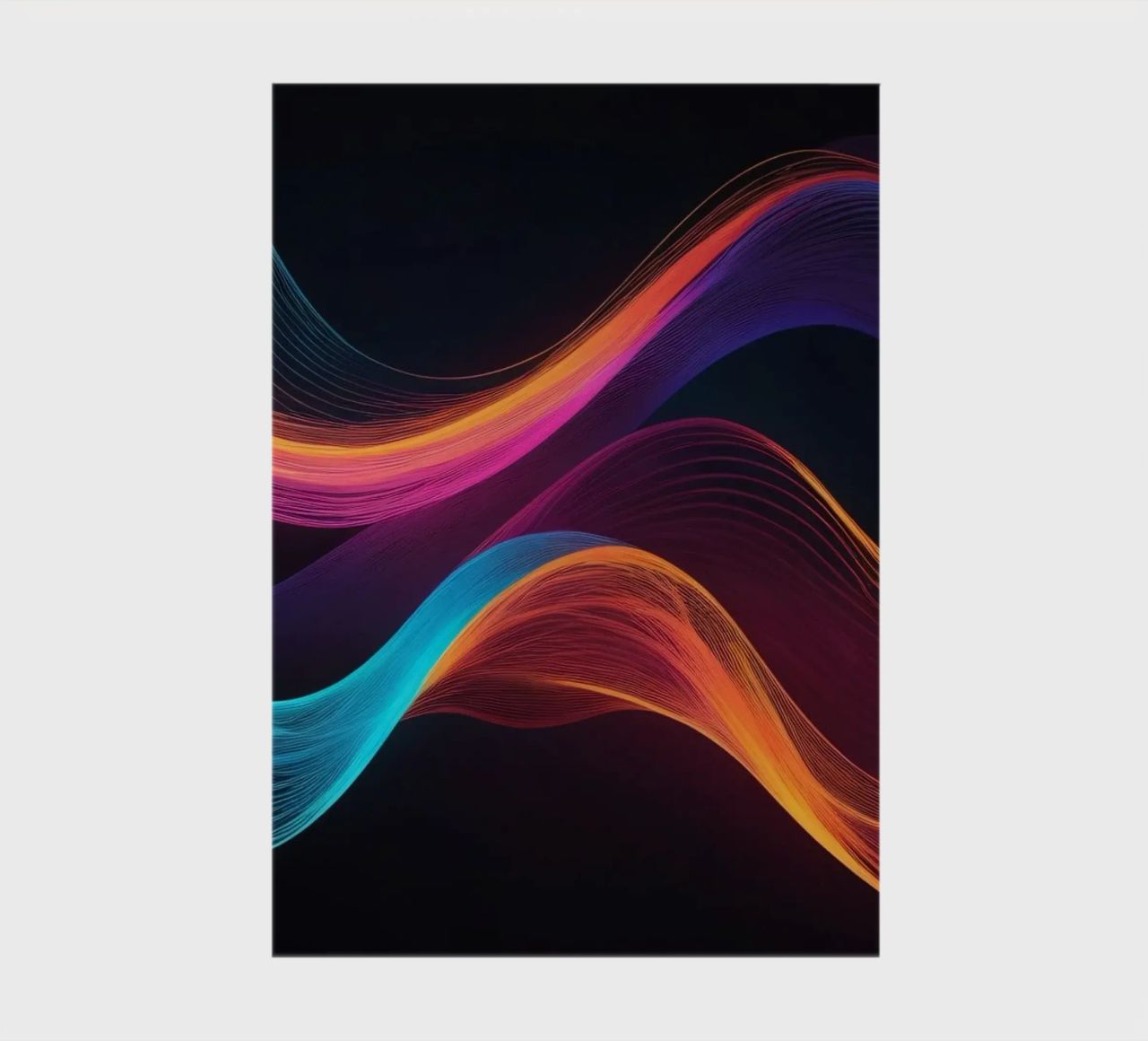 Vagues de couleurs abstraites et vibrantes créant un visuel dynamique carnet de notes de DesignDoodle