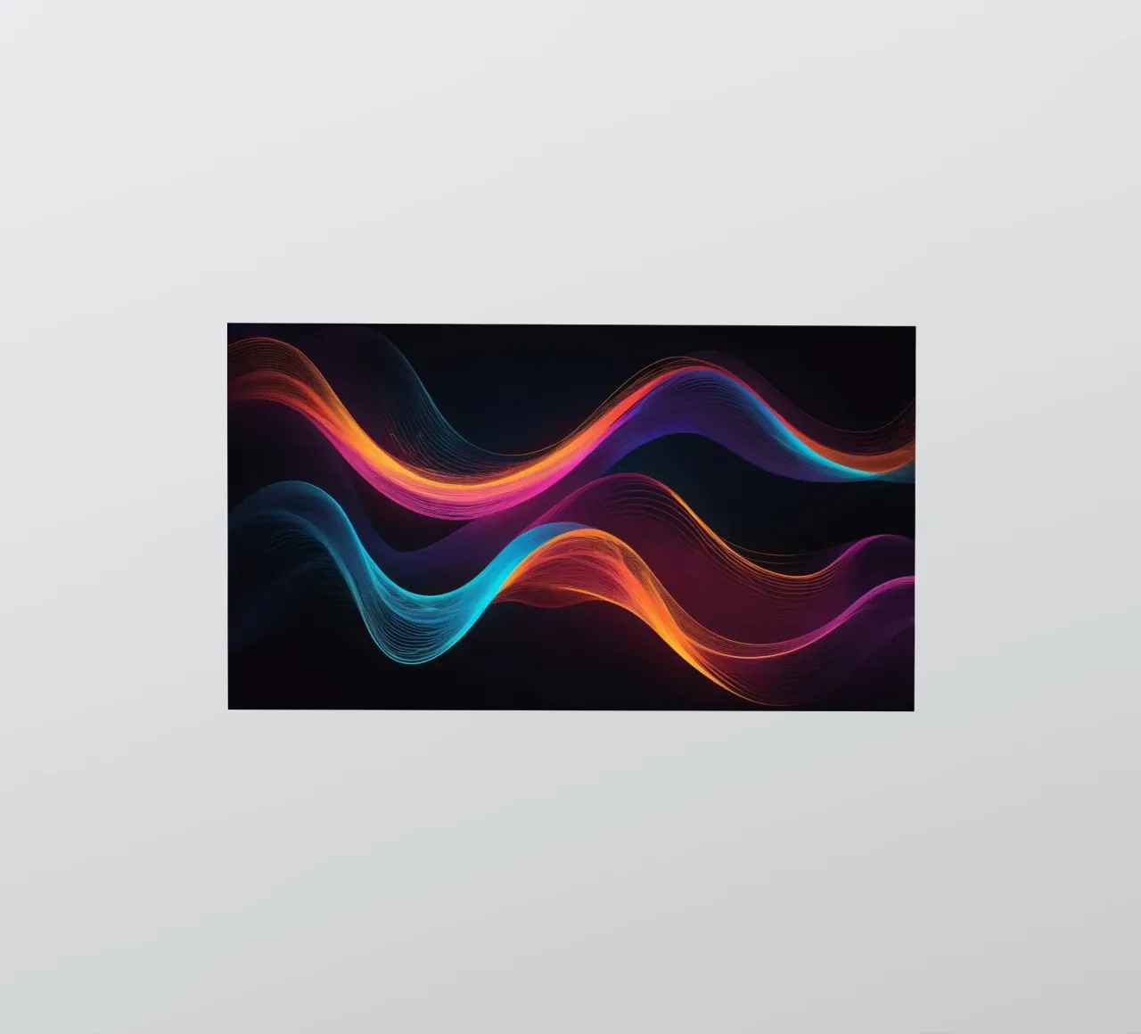 Vibrant abstract waves of color creating a dynamic visual sticker by DesignDoodle
