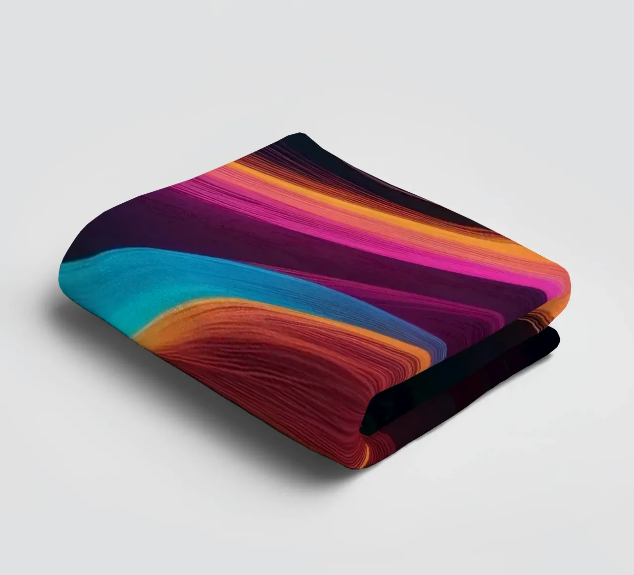 Vibrant abstract waves of color creating a dynamic visual towel by DesignDoodle