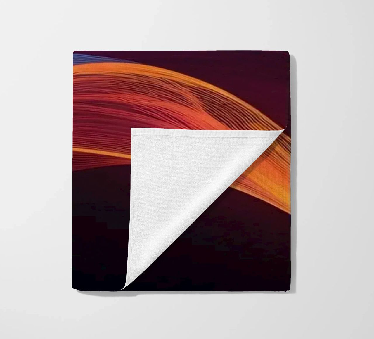 Vibrant abstract waves of color creating a dynamic visual beach towel by DesignDoodle