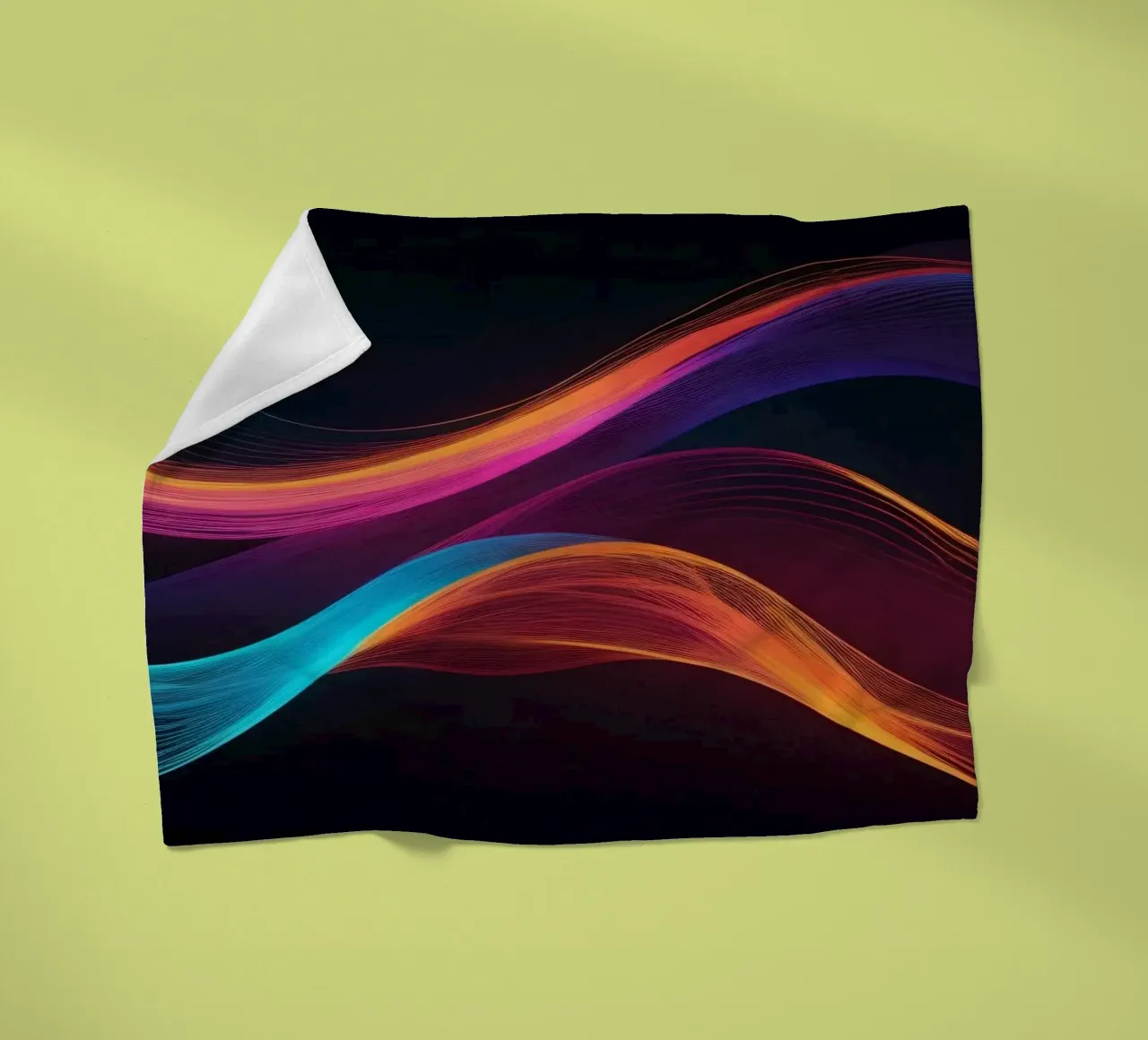 Levendige abstracte golven van kleur creëren een dynamisch beeld fleecedeken van DesignDoodle