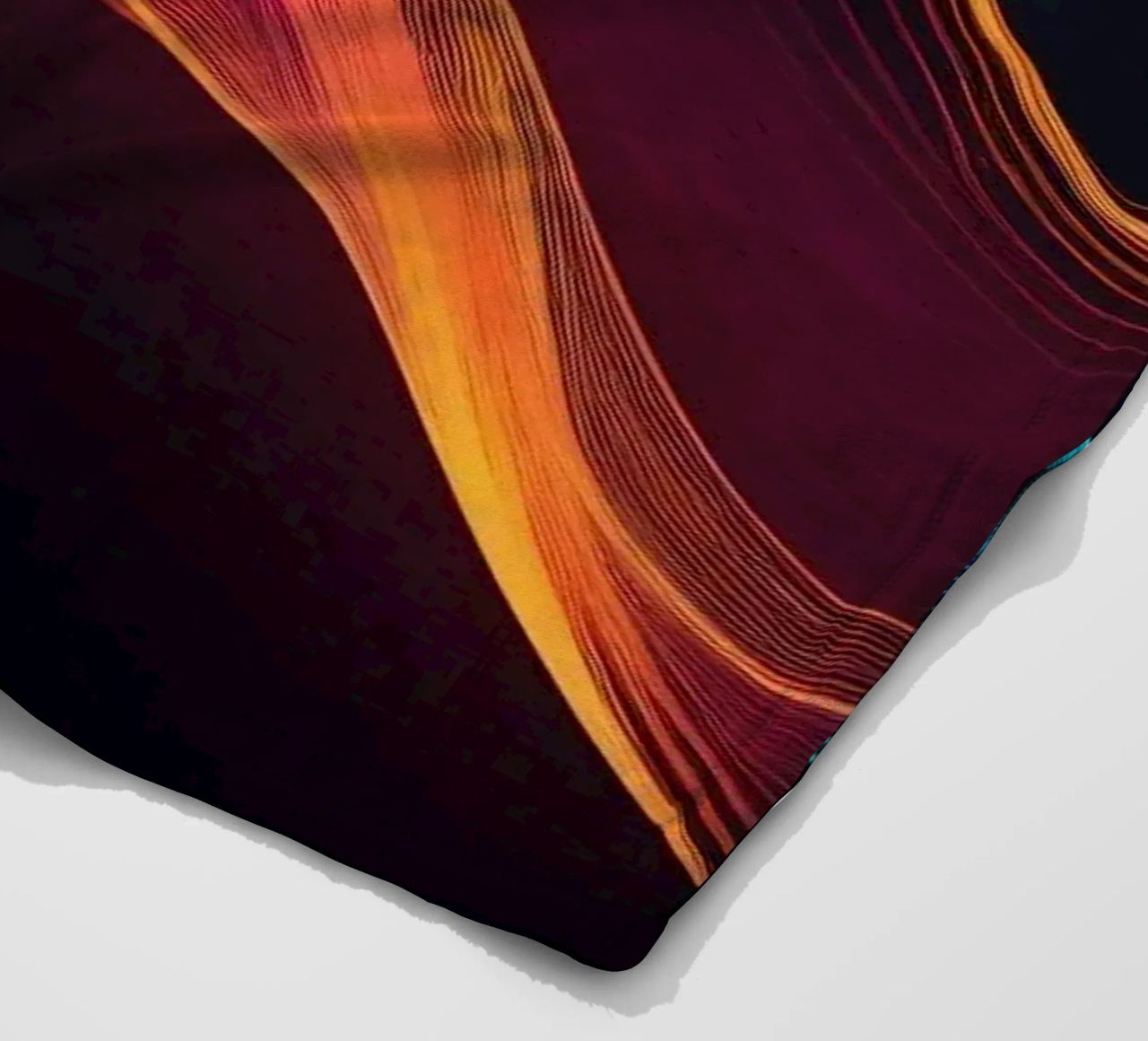 Vibrant abstract waves of color creating a dynamic visual fleece blanket by DesignDoodle