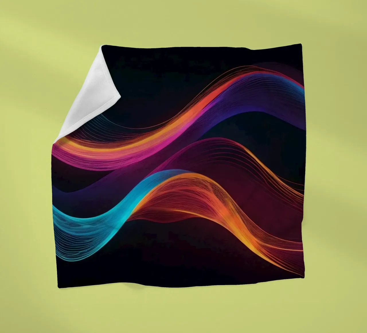 Levendige abstracte golven van kleur creëren een dynamisch beeld fleecedeken van DesignDoodle