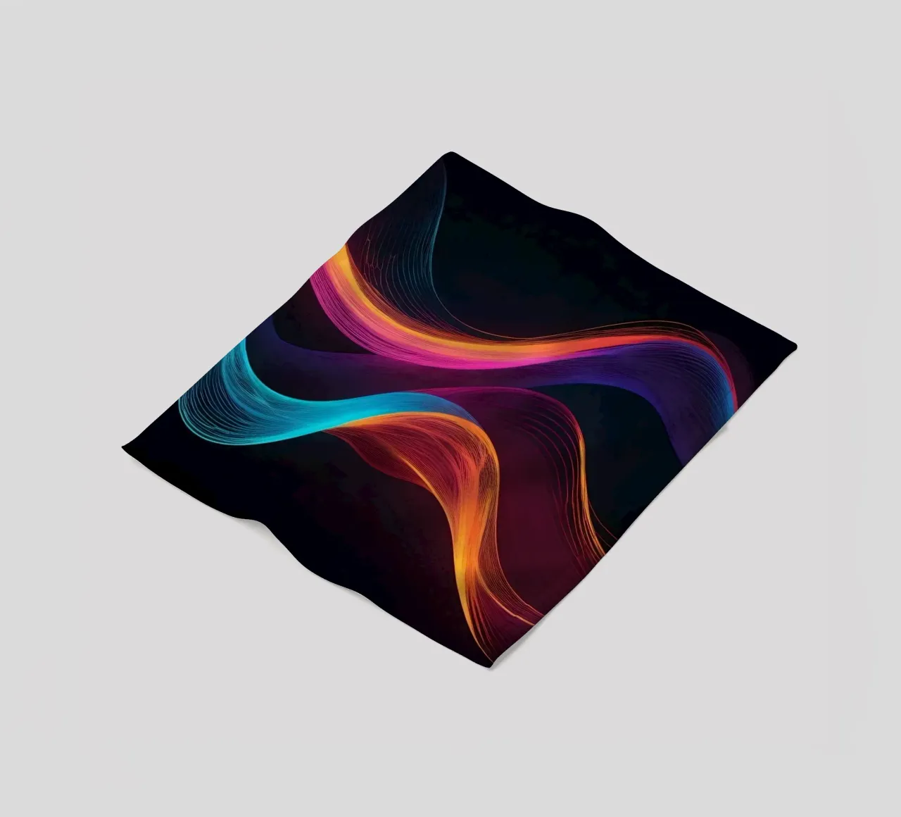 Levendige abstracte golven van kleur creëren een dynamisch beeld fleecedeken van DesignDoodle