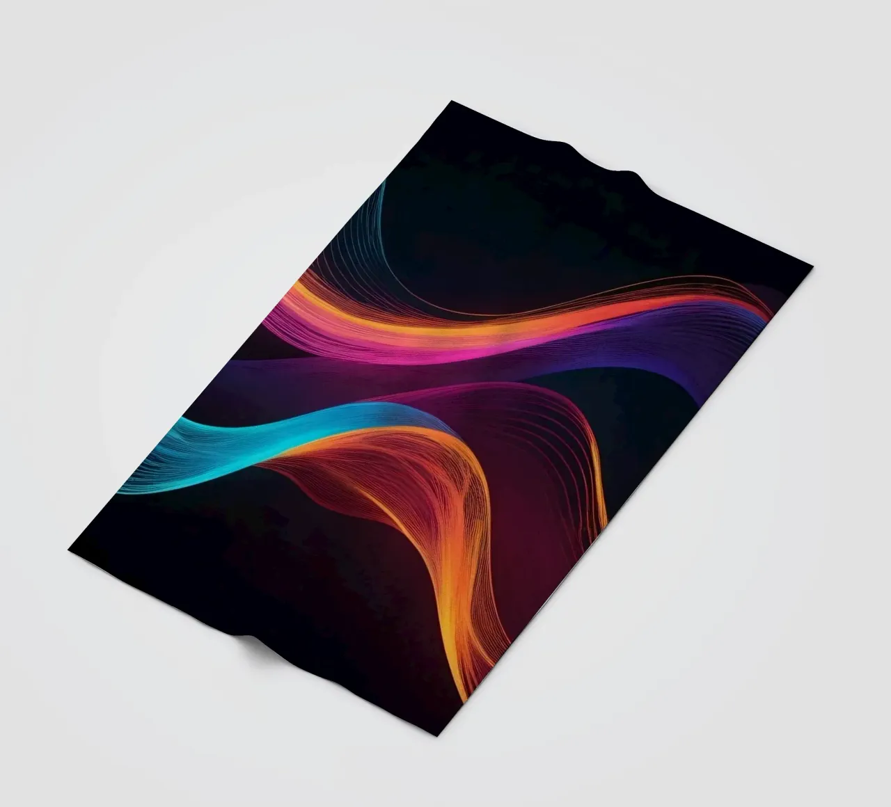 Levendige abstracte golven van kleur creëren een dynamisch beeld fleecedeken van DesignDoodle