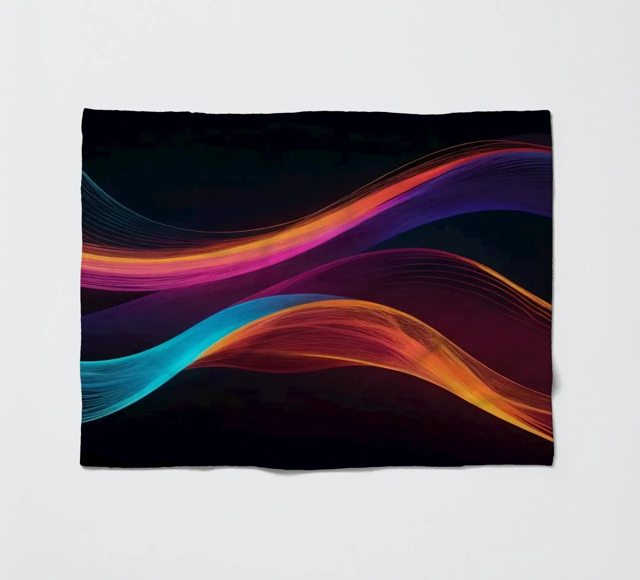 Levendige abstracte golven van kleur creëren een dynamisch beeld fleecedeken van DesignDoodle