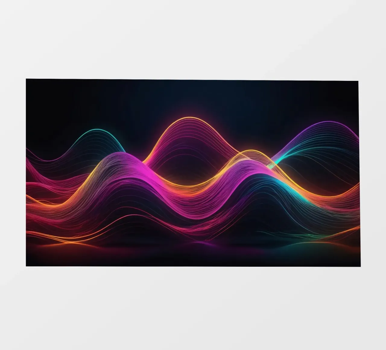 Des vagues abstraites vibrantes créent un fond d'écran numérique envoûtant. papier peint photo de DesignDoodle