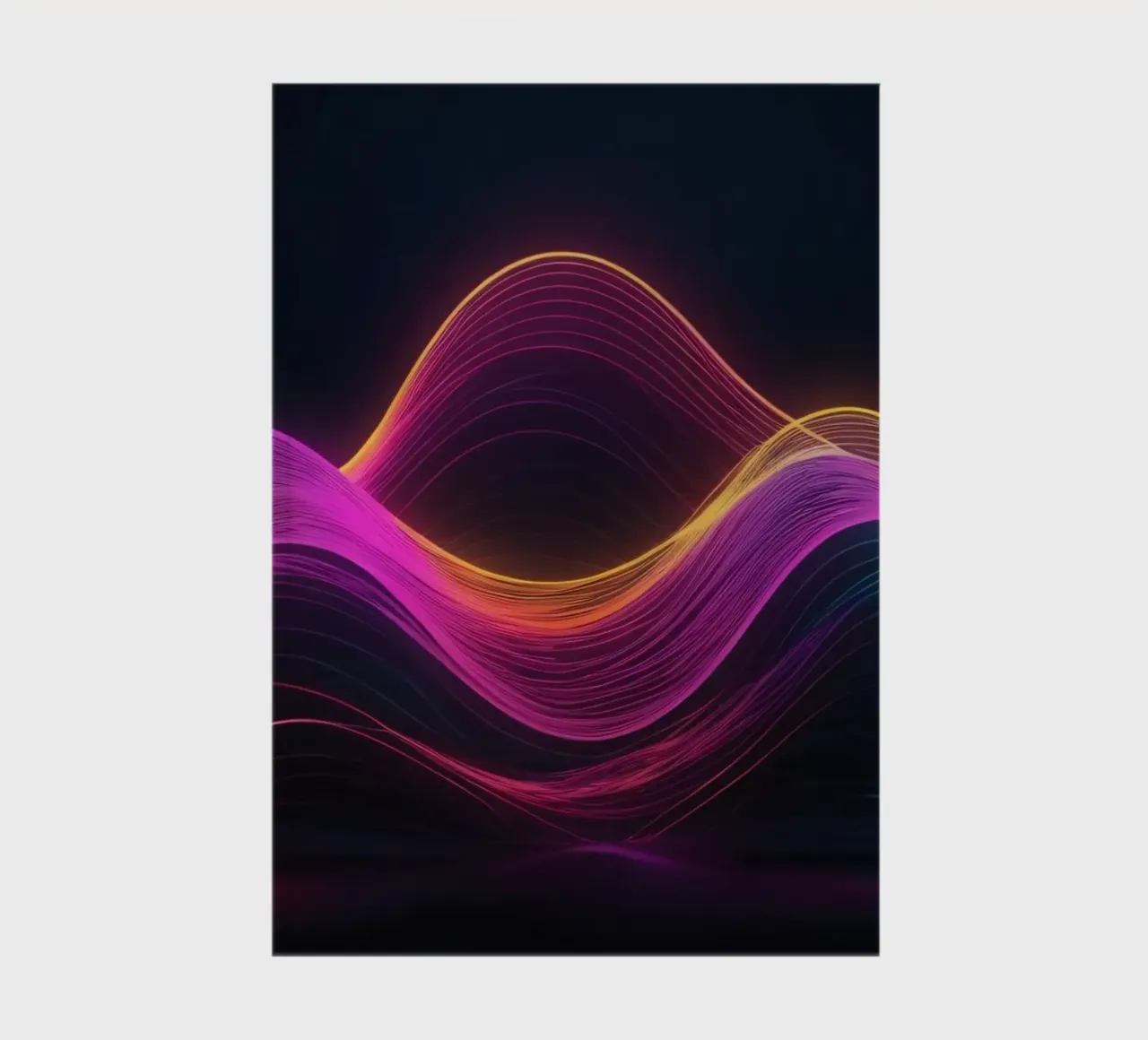 Des vagues abstraites vibrantes créent un fond d'écran numérique envoûtant. carnet de notes de DesignDoodle